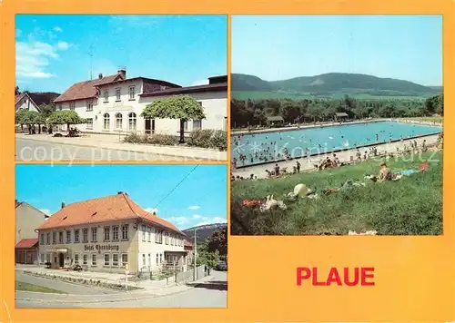 AK / Ansichtskarte Plaue_Thueringen Hotel Plauescher Grund HO Gaststaette Hotel Ehrenburg Bad Plaue_Thueringen