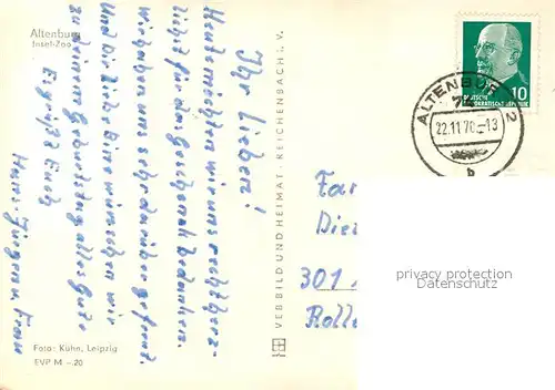 AK / Ansichtskarte Altenburg_Thueringen Insel Zoo Altenburg Thueringen