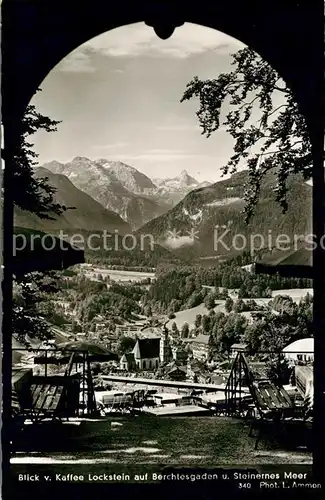 AK / Ansichtskarte Berchtesgaden Blick vom Kaffee Lockstein mit Steinernes Meer Berchtesgaden