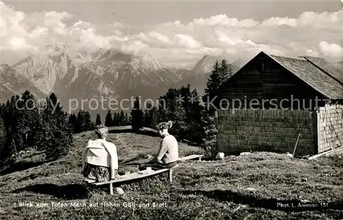 AK / Ansichtskarte Berchtesgaden Blick vom Toten Mann auf Hohen Goell und Brett Berchtesgaden