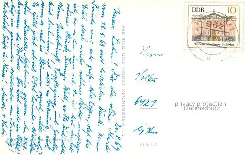 AK / Ansichtskarte Werdau_Sachsen Leninplatz Markt An den Teichen Im Stadtbad Freibad Werdau Sachsen