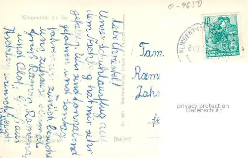 AK / Ansichtskarte Klingenthal_Vogtland Jugendherberge Aschberg Panorama Speisesaal Klingenthal_Vogtland