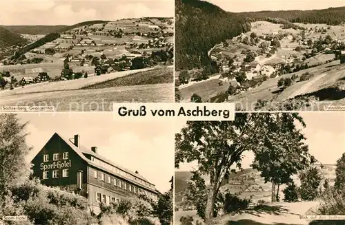 AK / Ansichtskarte Sachsenberg Georgenthal Steindoeberan Sport Hotel Aschberg Suedhang Sachsenberg Georgenthal