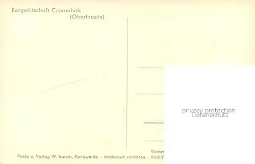 AK / Ansichtskarte Czorneboh Bergwirtschaft Czorneboh