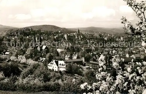 AK / Ansichtskarte Siegen_Westfalen Blick vom Giersberg mit Oberem Schloss Nikolaiturm und Michaelkirche Siegen_Westfalen