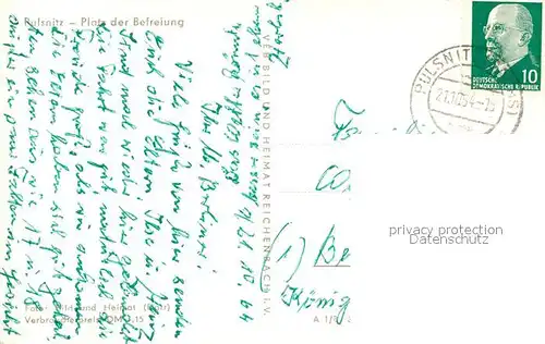 AK / Ansichtskarte Pulsnitz_Sachsen Platz der Befreiung Pulsnitz Sachsen