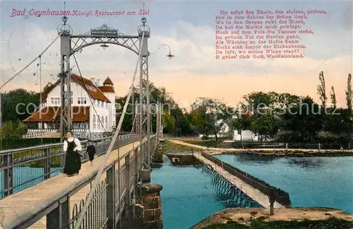 AK / Ansichtskarte Bad_Oeynhausen Kgl Restaurant am Siel Bad_Oeynhausen