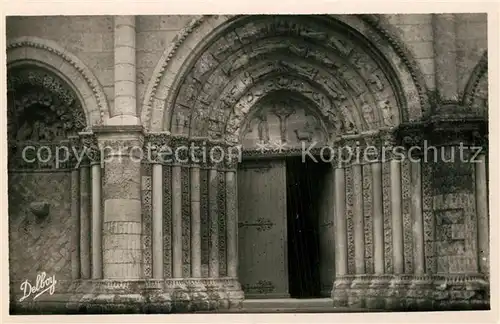 AK / Ansichtskarte Pont l_Abbe d_Arnoult Facade Eglise Romane Pont l_Abbe d_Arnoult