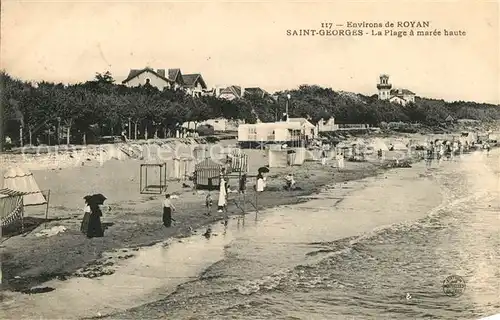 AK / Ansichtskarte Saint Georges de Didonne La plage a maree haute Saint Georges de Didonne