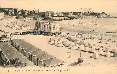 AK / Ansichtskarte Pontaillac Vue generale de la plage Pontaillac