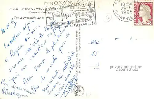 AK / Ansichtskarte Pontaillac Royan Vue d ensemble de la Plage Pontaillac Royan