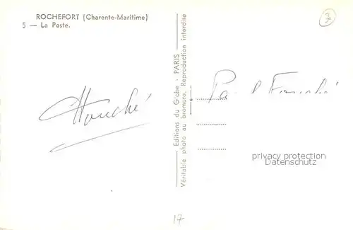 AK / Ansichtskarte Rochefort_Charente Maritime La Poste Monument Rochefort