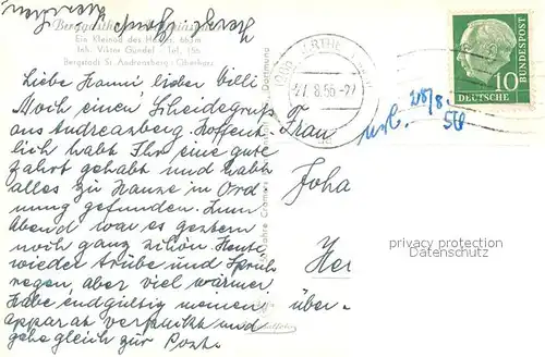 AK / Ansichtskarte St_Andreasberg_Harz Berggasthof Matthiashuette St_Andreasberg_Harz