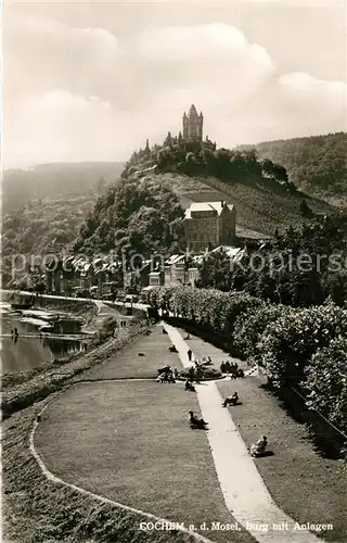 AK / Ansichtskarte Cochem_Mosel Burg Parkanlagen Cochem Mosel
