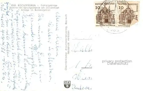 AK / Ansichtskarte Bischofsgruen Ski Sprungschanze Ochsenkopf  Bischofsgruen