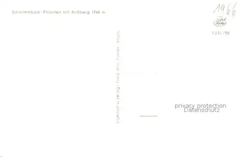 AK / Ansichtskarte Pfronten Schwimmbad Rossberg Pfronten