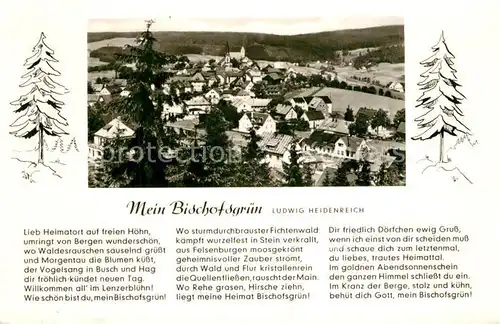 AK / Ansichtskarte Bischofsgruen Panorama Gedicht Bischofsgruen