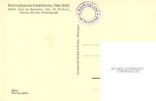 AK / Ansichtskarte Friedrichroda Heuberghaus Winterlandschaft Friedrichroda