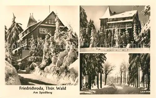 AK / Ansichtskarte Friedrichroda Am Spiessberg Winterlandschaft Friedrichroda