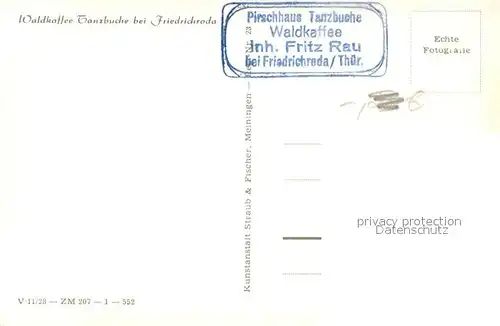 AK / Ansichtskarte Friedrichroda Waldkaffee Tanzbuche Winter Friedrichroda