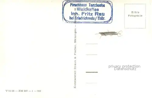 AK / Ansichtskarte Friedrichroda Waldkaffee Tanzbuche Winter Friedrichroda