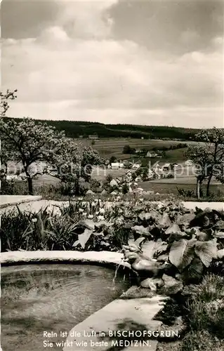 AK / Ansichtskarte Bischofsgruen Panorama Teich  Bischofsgruen