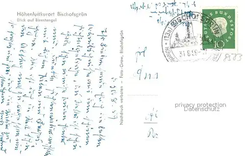 AK / Ansichtskarte Bischofsgruen Panorama Teich  Bischofsgruen