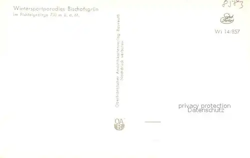 AK / Ansichtskarte Bischofsgruen Winterlandschaft Bischofsgruen