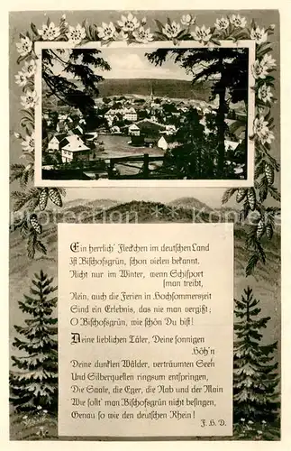 AK / Ansichtskarte Bischofsgruen Panorama Gedicht Bischofsgruen