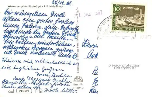 AK / Ansichtskarte Bischofsgruen Fernsehsender Ochsenkopf Winter Bischofsgruen