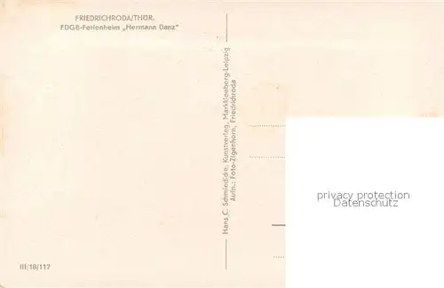 AK / Ansichtskarte Friedrichroda FDGB Ferienheim Hermann Danz Friedrichroda