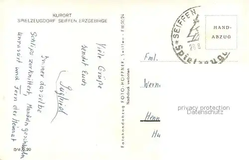 AK / Ansichtskarte Seiffen_Erzgebirge Panorama Seiffen Erzgebirge