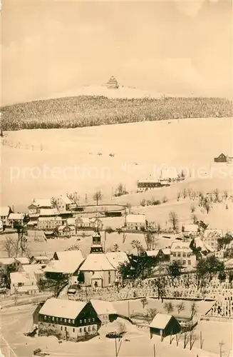 AK / Ansichtskarte Seiffen_Erzgebirge Winterlandschaft Schwartenberg Seiffen Erzgebirge