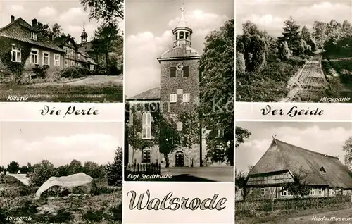 AK / Ansichtskarte Walsrode_Lueneburger_Heide Kloster Heide Loensgrab Heidemuseum Stadtkirche Walsrode_Lueneburger_Heide