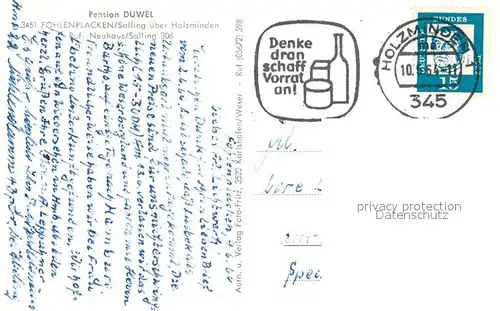 AK / Ansichtskarte Fohlenplacken Pension Duwel Fohlenplacken