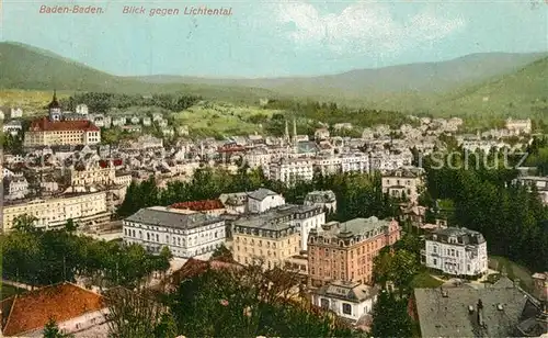 AK / Ansichtskarte Baden Baden Blick gegen Lichtental Stadtpanorama Baden Baden