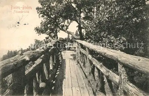 AK / Ansichtskarte Baden Baden Felsenbruecke Baden Baden