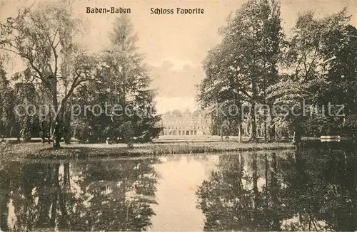 AK / Ansichtskarte Baden Baden Schloss Favorite Baden Baden