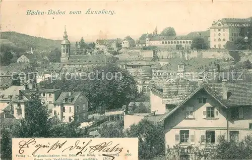 AK / Ansichtskarte Baden Baden Blick vom Annaberg Baden Baden