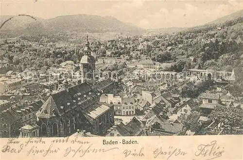 AK / Ansichtskarte Baden Baden Stadtpanorama Baden Baden