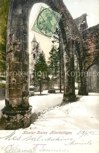 AK / Ansichtskarte Allerheiligen_Oppenau Klosterruine Allerheiligen_Oppenau