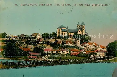 AK / Ansichtskarte Neuf Brisach Rheinbruecke Neuf Brisach