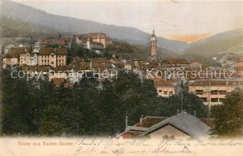 AK / Ansichtskarte Baden Baden Stadtpanorama Baden Baden