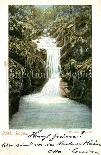 AK / Ansichtskarte Baden Baden Geroldsau Wasserfall Baden Baden