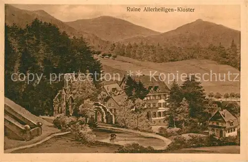 AK / Ansichtskarte Allerheiligen_Oppenau Kloster Ruine Allerheiligen_Oppenau