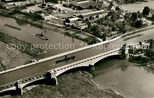 AK / Ansichtskarte Minden_Westfalen ueberfuehrung des Mittellandkanals ueber die Weser Minden_Westfalen