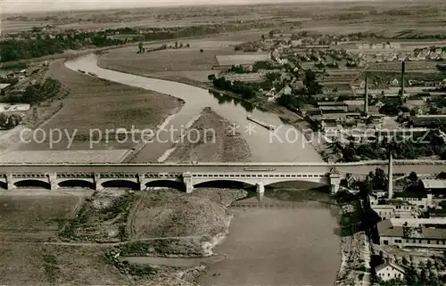 AK / Ansichtskarte Minden_Westfalen Fliegeraufnahme mit Bruecke Minden_Westfalen