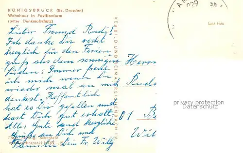 AK / Ansichtskarte Koenigsbrueck Wohnhaus in Pavillonform Koenigsbrueck