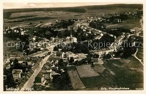 AK / Ansichtskarte Schoeneck_Vogtland Fliegeraufnahme Schoeneck_Vogtland