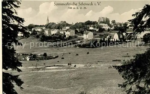 AK / Ansichtskarte Schoeneck_Vogtland Panorama Schoeneck_Vogtland